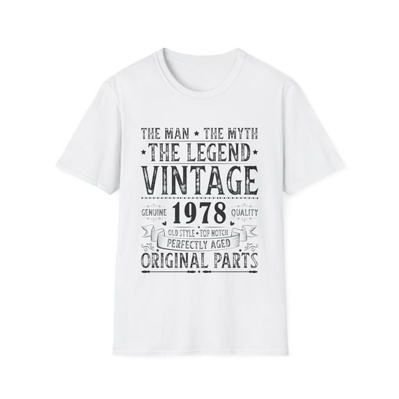 Vintage 1978 T Shirts for Men Retro Funny 1978 Birthday Mens Shirts