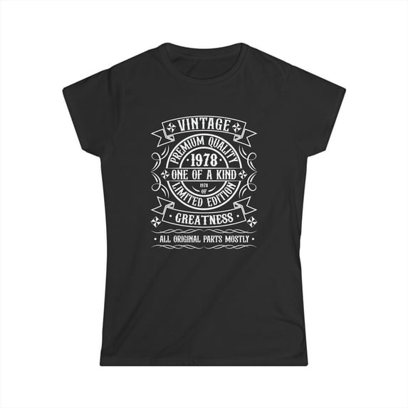 Vintage 1978 T Shirts for Women Retro Funny 1978 Birthday Women Shirts