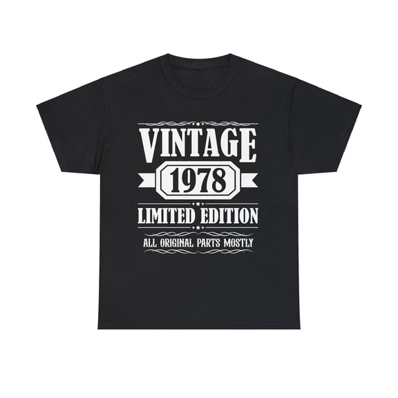 Vintage 1978 TShirt Men Limited Edition BDay 1978 Birthday Shirts for Men Plus Size Big and Tall