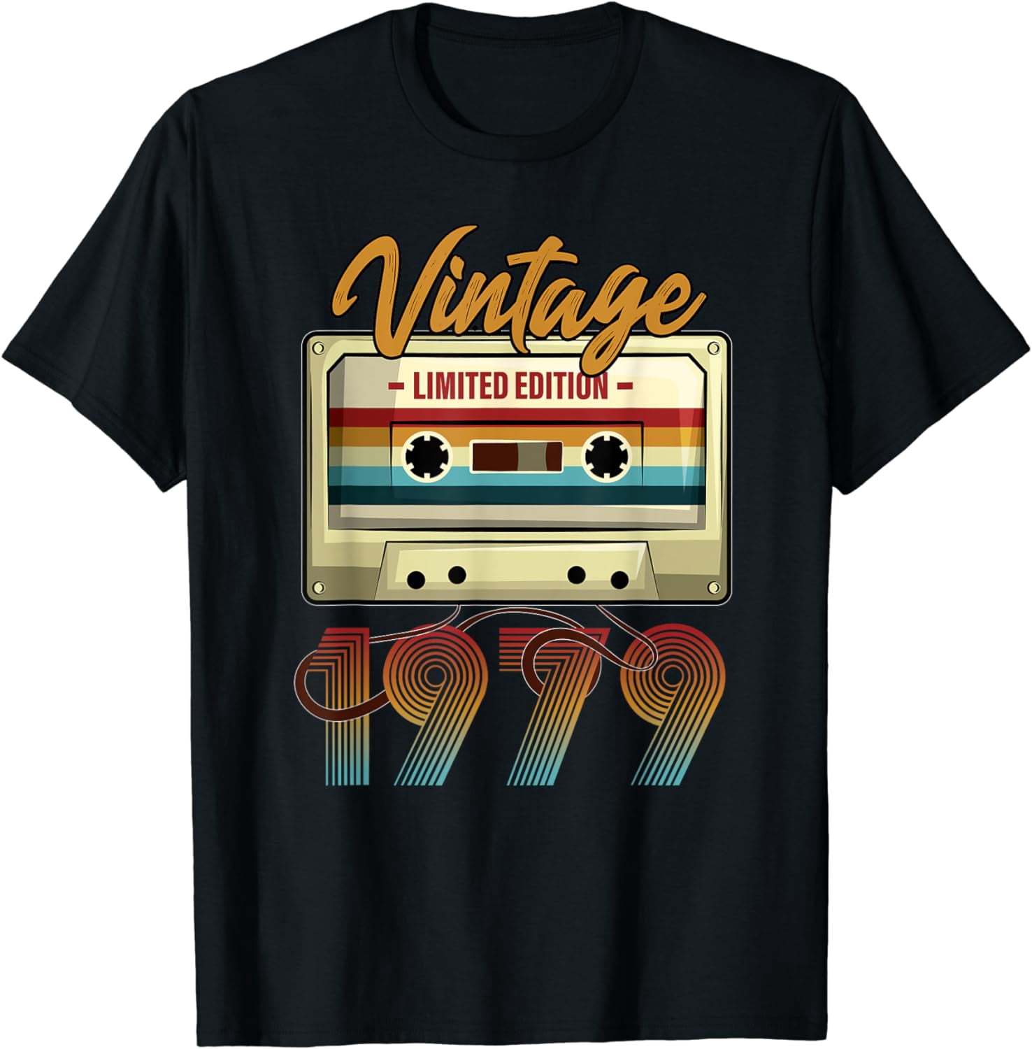 T-shirt Vintage 1979 North Bank 10K Run – Taille L, Bleu Clair, USA