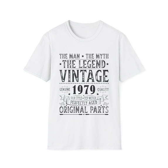 Vintage 1979 T Shirts for Men Retro Funny 1979 Birthday Mens T Shirt
