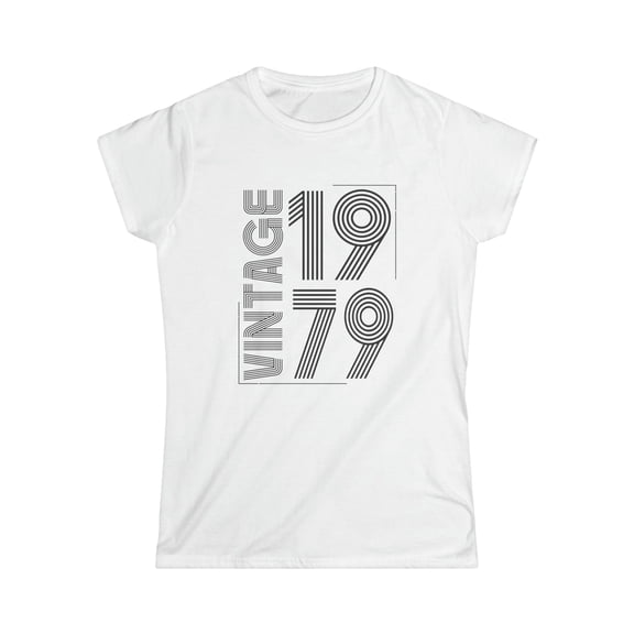 Vintage 1979 T Shirts for Women Retro Funny 1979 Birthday Womens Shirt