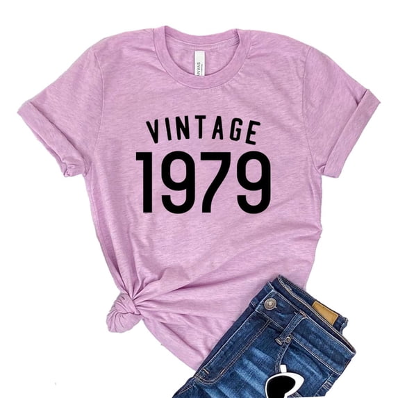 Vintage 1979 T-shirt 42nd Birthday Shirts Party Tshirt Gift For Mom Turning 42 Tee Women's Celebration Shirt