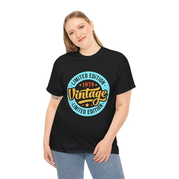 Vintage 1979 TShirt Women Limited Edition BDay 1979 Birthday Tshirts Shirts for Women Plus Size