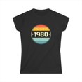 thumbnail image 1 of Vintage 1980 Birthday Shirts for Women Funny 1980 Birthday Womens Shirt, 1 of 4