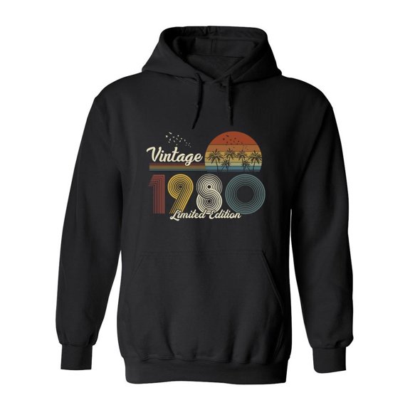 Vintage 1980. Hoodie Men -Image by Shutterstock, Male Small