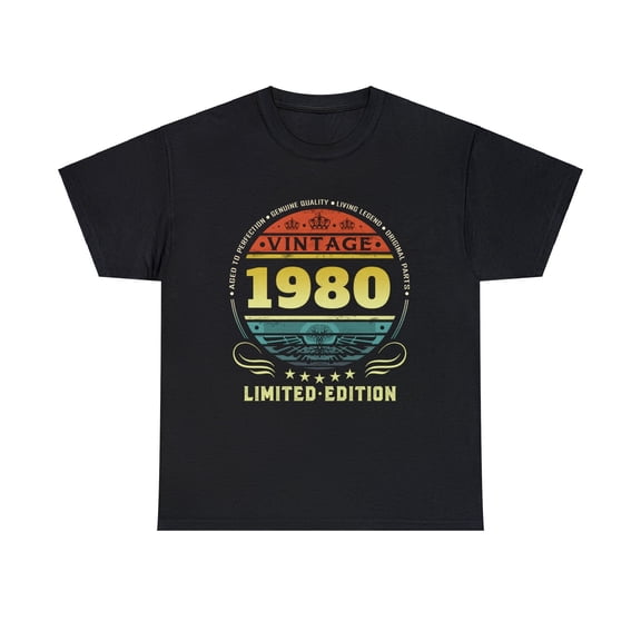 Vintage 1980 Limited Edition 1980 Birthday Shirts for Men Big and Tall Shirts for Men Plus Size