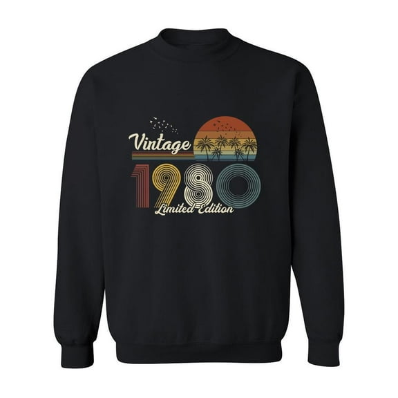 Vintage 1980 Palms Sweatshirt Men -Image by Shutterstock, Male 3X-Large