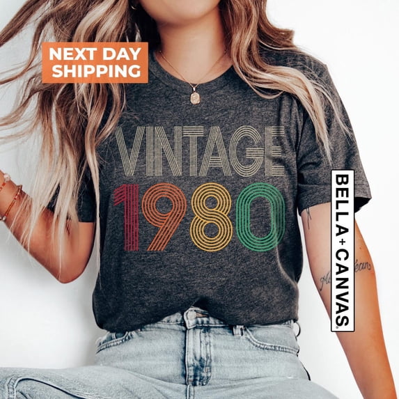 Vintage 1980 Shirt, 45th Birthday Gift, Retro 1980 Shirt, 45th Birthday Men, Born In 1980 Shirt, 45th Birthday Woman Shirt All Size S-5Xl