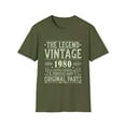 thumbnail image 1 of Vintage 1980 T Shirts for Men Retro Funny 1980 Birthday Mens T Shirts, 1 of 4