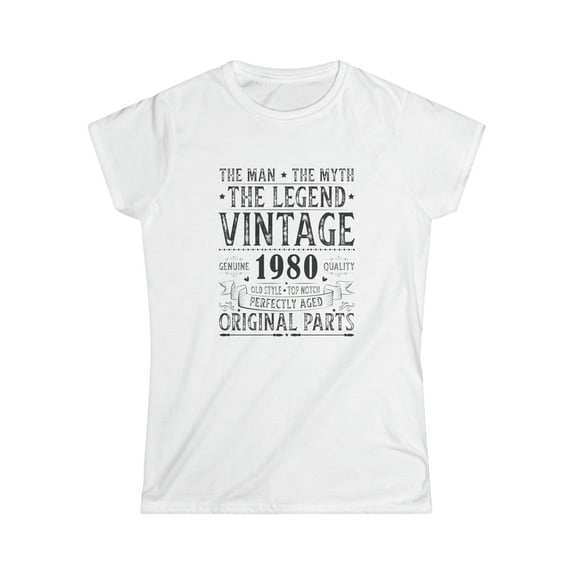 Vintage 1980 T Shirts for Women Retro Funny 1980 Birthday Women Tops