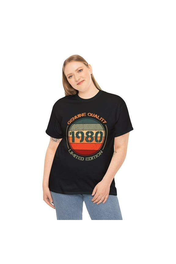 Vintage 1980 T Shirts for Women Retro Funny 1980 Birthday Womens Plus Size Tops