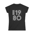thumbnail image 1 of Vintage 1980 T Shirts for Women Retro Funny 1980 Birthday Womens Shirt, 1 of 4
