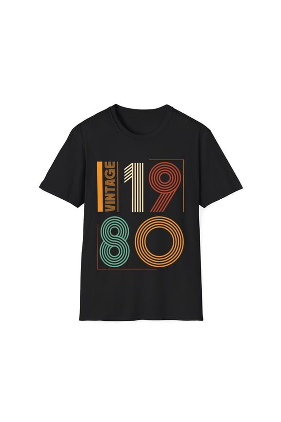 Vintage 1980 TShirt Men Limited Edition BDay 1980 Birthday Men Shirts
