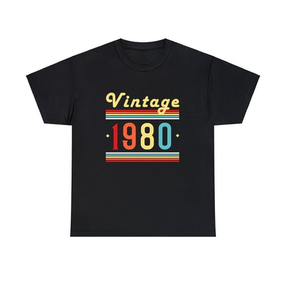 Vintage 1980 TShirt Men Limited Edition BDay 1980 Birthday Mens T Shirts Plus Size Big and Tall