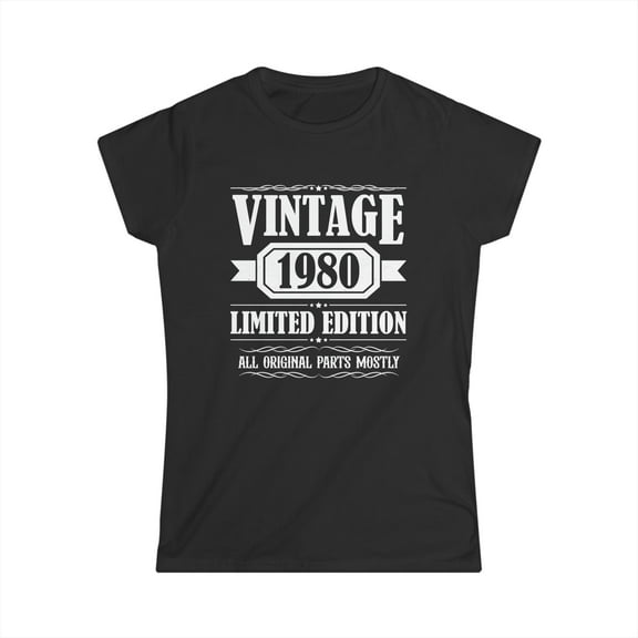 Vintage 1980 TShirt Women Limited Edition BDay 1980 Birthday Womens Shirt