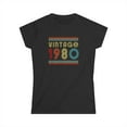 thumbnail image 1 of Vintage 1980 TShirt Women Limited Edition BDay 1980 Birthday Womens Shirts, 1 of 4