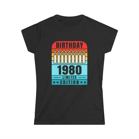 Vintage 1980 TShirt Women Limited Edition BDay 1980 Birthday Womens T Shirt