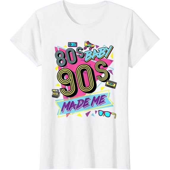 Vintage 1980s 80's Baby 1990s 90's Made Me Retro Nostalgia T-Shirt