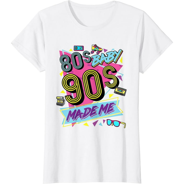 Vintage 1980s 80'S Baby 1990s 90'S Made Me Retro Nostalgia T-Shirt Vintage 1980s 80'S Baby 1990s 90'S Made Me Retro Nostalgia T-Shirt