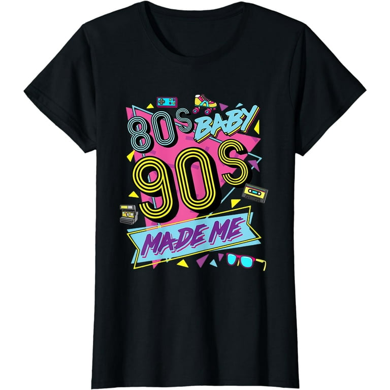 Vintage 1980s 80'S Baby 1990s 90'S Made Me Retro Nostalgia T-Shirt Vintage 1980s 80'S Baby 1990s 90'S Made Me Retro Nostalgia T-Shirt