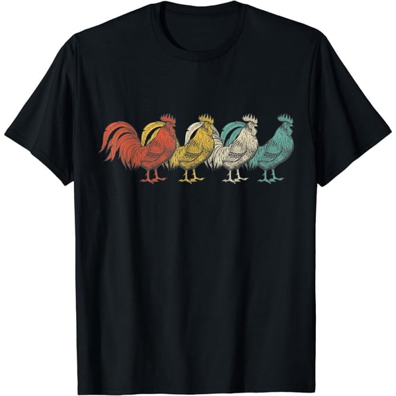 Vintage 1980s Retro Rooster Shirt Poultry Farmer Chicken T-Shirt