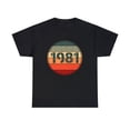 thumbnail image 1 of Vintage 1981 Birthday Shirts for Men Funny 1981 Birthday Shirts for Men Plus Size Big and Tall, 1 of 4