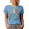 thumbnail image 1 of Vintage 1981, Mom or Dad's Birthday, 80s B-day Celebrant, Baby Blue T-Shirt, Large, 1 of 5