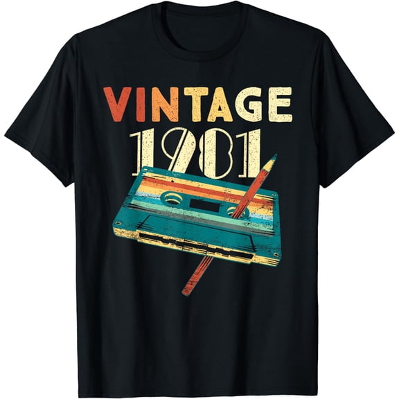 Vintage 1981 Music Cassette 43rd Birthday Gifts 43 Years Old T-Shirt