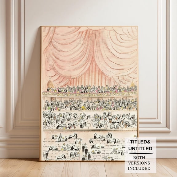 Vintage 1981 New York Magazine Cover Art Print Retro Opera Poster Pink Wall Decor For Bedroom & Apartment, Unframed Poster Size 16x24 F03.1.21l571