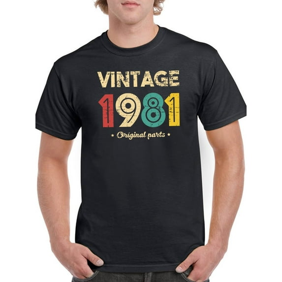 Vintage 1981 T-Shirt Men -GoatDeals Designs, Male XX-Large