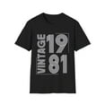 thumbnail image 1 of Vintage 1981 T Shirts for Men Retro Funny 1981 Birthday Mens Shirt, 1 of 4