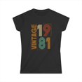 thumbnail image 1 of Vintage 1981 TShirt Women Limited Edition BDay 1981 Birthday Women Shirts, 1 of 4