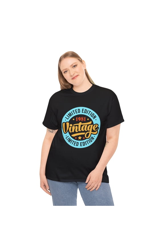 Vintage 1981 TShirt Women Limited Edition BDay 1981 Birthday Womens Plus Size Tops