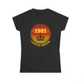 thumbnail image 1 of Vintage 1981 TShirt Women Limited Edition BDay 1981 Birthday Womens T Shirts, 1 of 4