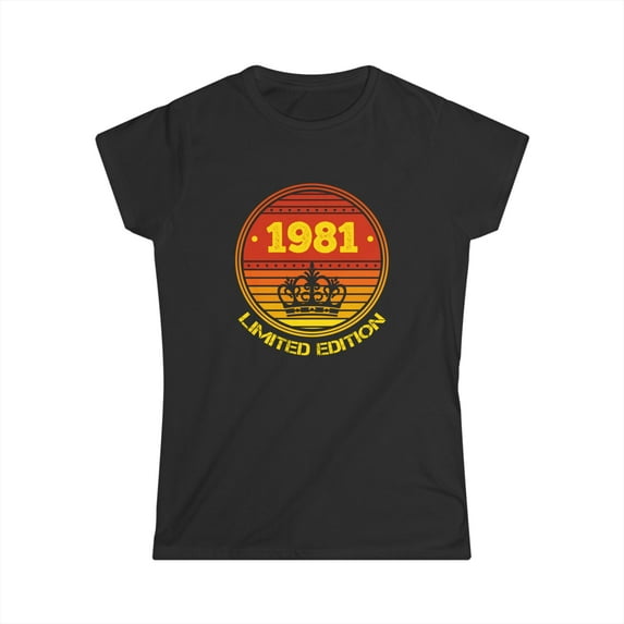 Vintage 1981 TShirt Women Limited Edition BDay 1981 Birthday Womens T Shirts