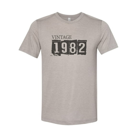 "Vintage 1982, 1982 Shirt, Unisex, Born In 1982, Soft Bella Canvas, Sublimation, 1982, 1982 Tee, Gift For Her, Birthday Gift, Birthday Shirt, Heather Stone, 2XL"