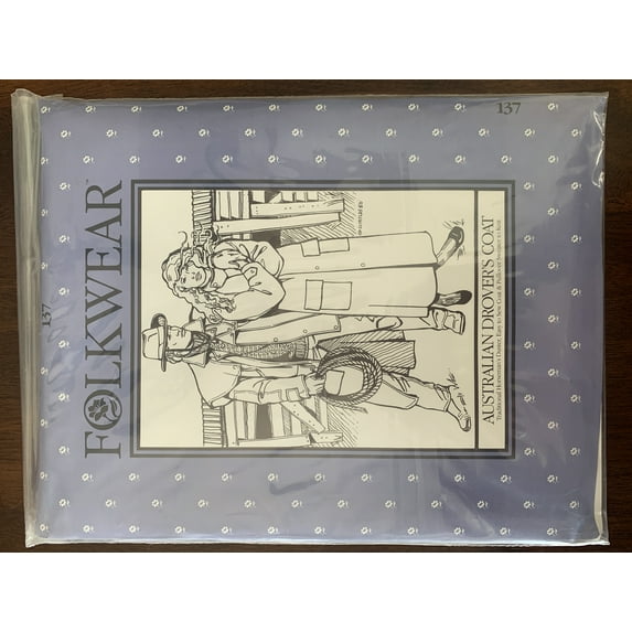 Vintage 1982 Folkwear 137 Australian Drovers Coat Sewing Ethnic Pattern Men & Women