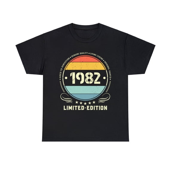Vintage 1982 Limited Edition 1982 Birthday Shirts for Men Big and Tall Tshirts Shirts for Men