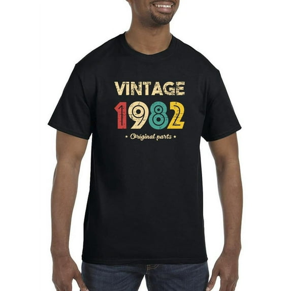 Vintage 1982 Original T-Shirt Men -Smartprints Designs, Male Large