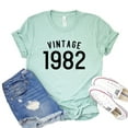 thumbnail image 1 of Vintage 1982 Shirt 39Th Birthday Tee Women's Party T-shirt Limited Edition Gift Celebration Shirts Weekend Tshirt, 1 of 3