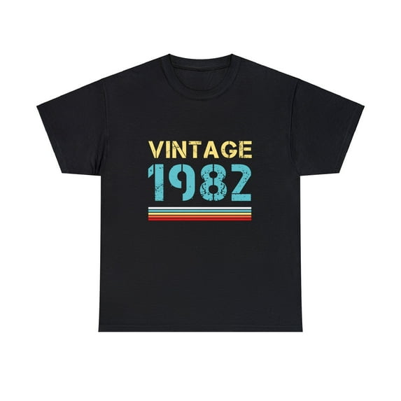 Vintage 1982 T Shirts for Men Retro Funny 1982 Birthday Men Shirts Big and Tall Plus Size