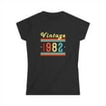 thumbnail image 1 of Vintage 1982 TShirt Women Limited Edition BDay 1982 Birthday Womens T Shirt, 1 of 4