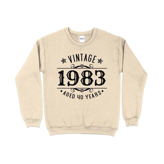 Vintage 1983 Aged 40 Years Sweatshirt, 40th Birthday Sweater