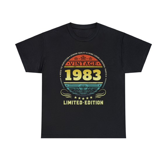 Vintage 1983 Limited Edition 1983 Birthday Shirts for Men Mens T Shirts Plus Size Big and Tall