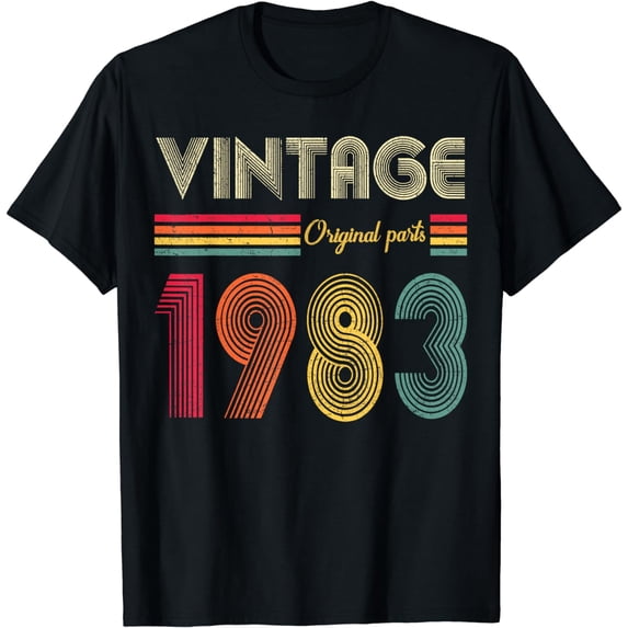 Vintage 1983 Original Parts Men Women 40th Birthday Gift T-Shirt