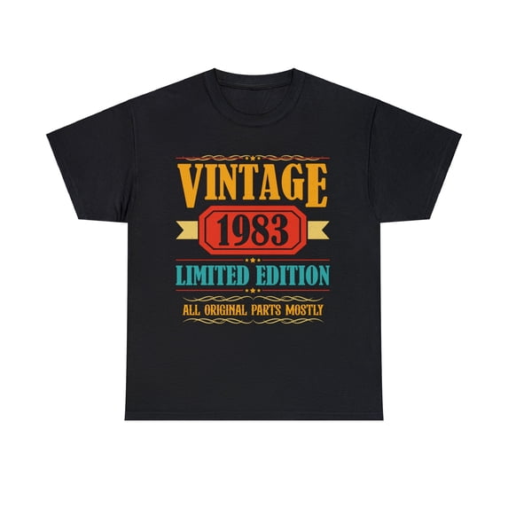 Vintage 1983 T Shirts for Men Retro Funny 1983 Birthday Men Shirts Big and Tall Plus Size