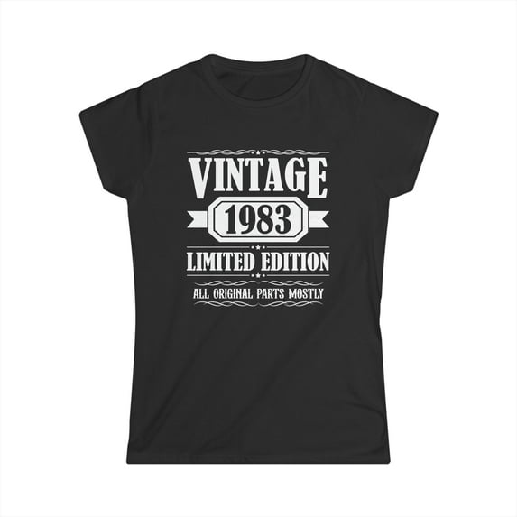 Vintage 1983 TShirt Women Limited Edition BDay 1983 Birthday Womens T Shirts
