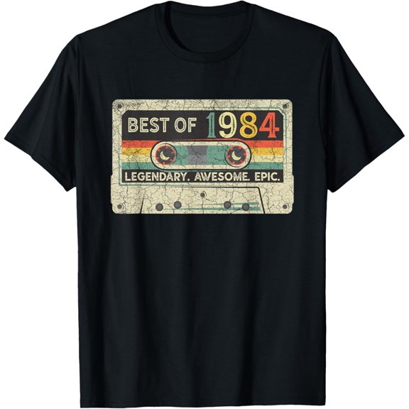 Vintage 1984 Limited Edition Cassette Tape 38th Birthday T-Shirt