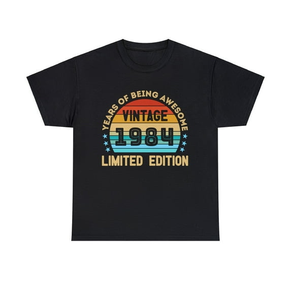 Vintage 1984 T Shirts for Men Retro Funny 1984 Birthday Big and Tall Shirts for Men Plus Size